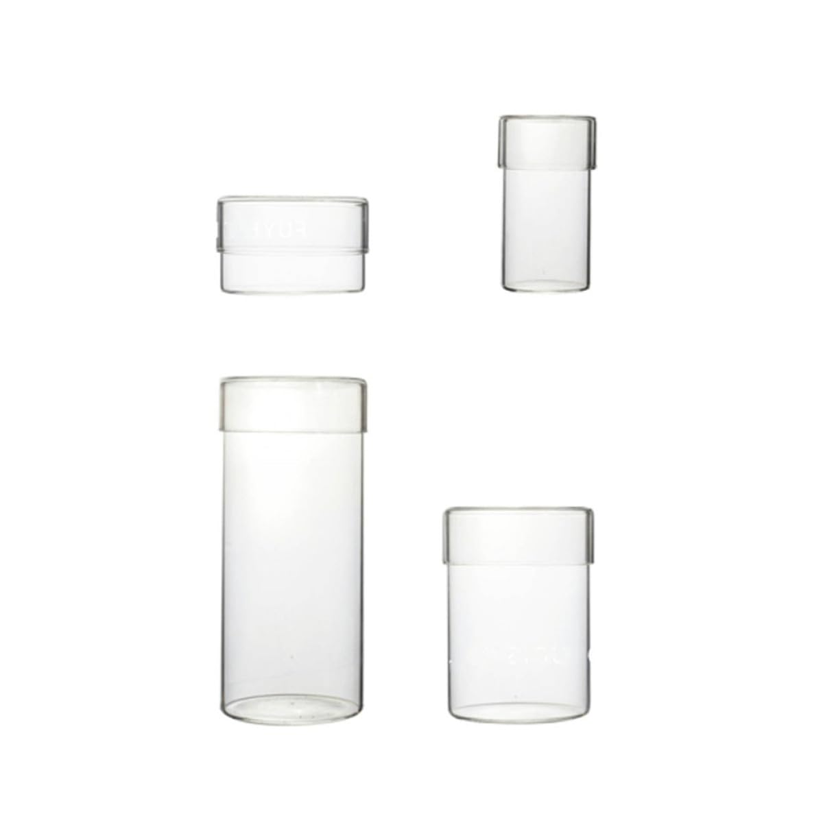 4 Stück Glas Vorratsdosen Lebensmittelbehälter Luftdicht Glasflaschen für Haushalte Frischhaltend Kaffeebohnenbehälter