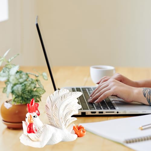 Estatua de gallo decoración rústica de cocina miniatura 4