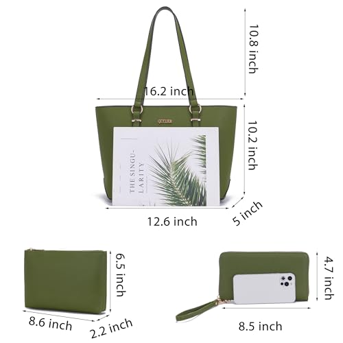 Image of Purses And Wallets Set For Women Work Tote Satchel Handbags Shoulder Bag Top Handle Totes Purse With Matching Wallet