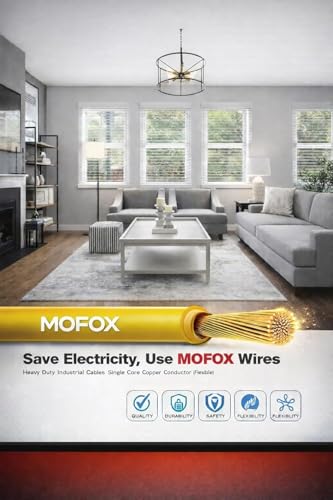 Image of MOFOX Diamond Series FR /FRLS Electrical Wire, Multi-Strand Copper Conductor 90 Meter (YELLOW, 2.50 SQ MM)