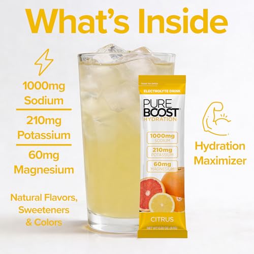 Image of Pureboost Sugar-Free Electrolyte Hydration Packets, Citrus 14ct