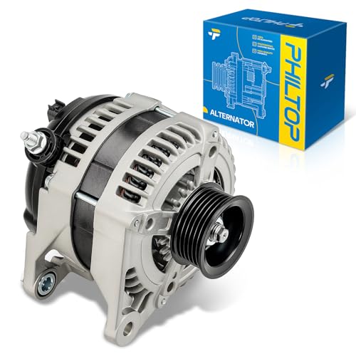 Image of PHILTOP 11504N New Alternator Compatible with 2010-2012 Jeep Liberty, 2011 Dodge Nitro V6 3.7L, 140Amp High Output Alternator Replace 05149275AA 56041693AE 56029914AD
