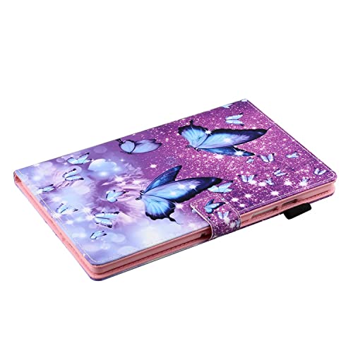 Samsung Galaxy Tab A7 Lite 8.7 Inch Case, Pu Leather Multi-Angle Viewing Stand Shell Cover Full Body Protection Smart Case For Samsung Galaxy A7 Lite 2021 [Sm-T220/T225/T227 ] - Purple Butterfly #TOP5