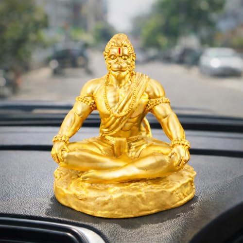 Image of Yadava Bahubali Hanuman Ji Idol for Car Dashboard & Home | Bajrangbali Murti for Pooja Temple, Office & Spiritual Decor