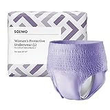 Amazon Brand - Solimo Incontinence Underwear for Women, Maximum Absorbency, Large, 18 Count