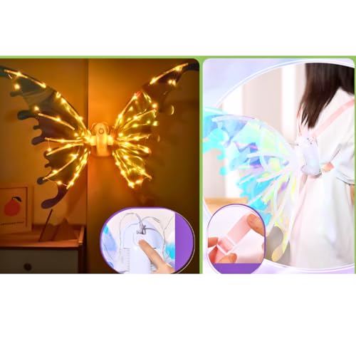 Brinquedo Fantasia Asas De Fada Com Luz Música E Movimento