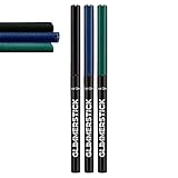 eldimer 3 PCS Set - Avon Glimmerstick Eyeliner - Blackest Black - Starry Night Blue - Emerald Green