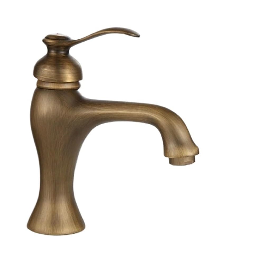 Mitigeur laiton antique pour lavabo au design rétro chic européen