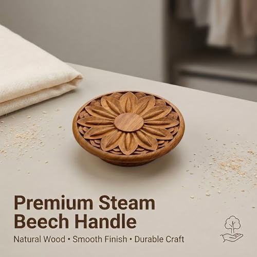 Image of Wooden Handle for Main Door /Handle for Wardrobe /Pull Handle for Main Door /Teak Wood Door Handle (4 Inch) Natural Wood Finish-| 3 Years Warranty |