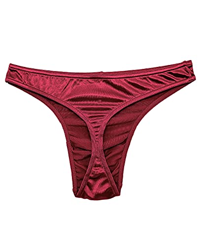Barbra Lingerie Satin Mens Thongs Underwear Panties Silky Sexy Man G String Thong Undie Multi Pack4