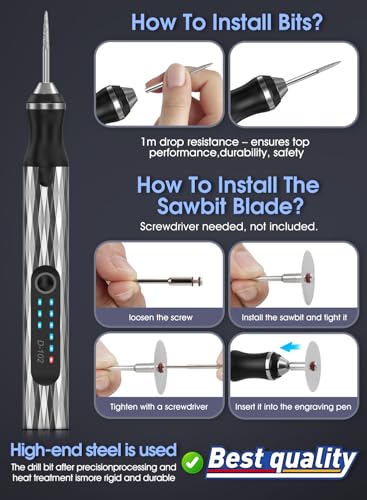 Engraving Pen with 37-Bit Kit