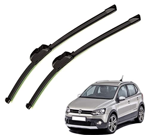 Image of Auto Hub Car Wiper Blades Compatibility With Volkswagen Polo Cross - Set of 2 Pcs (D-24,P-16)