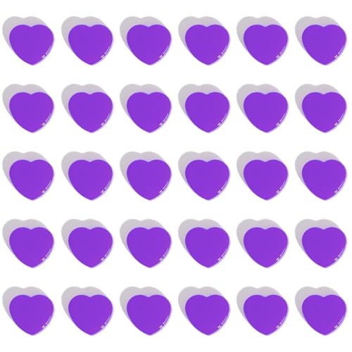 ZDZBLX Fridge Magnets, 30 Pack Strong Magnet, Mini Cute Heart-Shaped Purple Magnets for Whiteboard Notice Board, Crafts