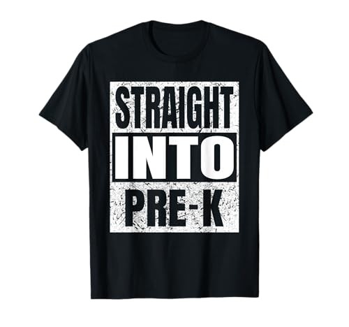 Straight Into Pre-K Tee Back To School Boys Girls and Kids Camiseta