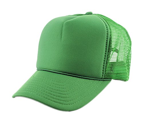 Image of NYFASHION101 Plain Mesh Trucker Hat - Breathable 6-Panel Daily Snapback Cap, Customizable Ideal for DIY Embroidery & Patches