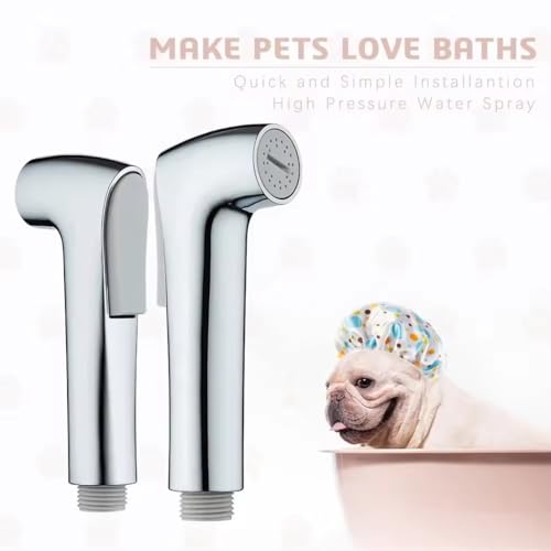 Image of BATH GURU ABS Premium Bathroom Bidet Sprayer Gun, Health Faucet Set for Toilet, with 1.2 Mtr Heavy Stainless Steel Shower Tube Hose and Wall Hook, Chrome Finish