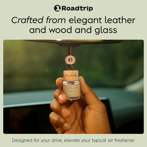 Image of Hanging Air Freshener - Long Lasting Essential Oil Diffuser - Car Accessories for Men & Women - Pack of 2 Non-Toxic Car Air Freshener - 0.27FL OZ /8ML (Vanilla Cabin)