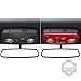 PJFUS Real 3K Red Carbon Fiber Car Front Roof Reading Light Control Panel with Sunroof Switch Button Sticker Auto Interior Accessories Compatible with Ford Mustang 2015 2016 2017 2018 2019 2020