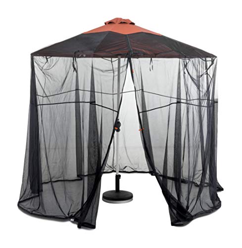 Classic Accessories Water-Resistant 9 Foot Universal Round Patio Umbrella Insect Screen Canopy