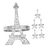 Veemoon 6 Piezas Anillos para Servilletas Decorativos de Aleación Resistentes al Desgaste Hebillas Delicadas para Decoración de Mesa Bodas y Banquetes