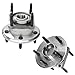 Detroit Axle - 512302 Rear Wheel Hub and Bearings for 2005-2010 Jeep Grand Cherokee Commander w/ABS, 2 Wheel Bearing and Hubs Assembly 2007 2008 2009 Replacement