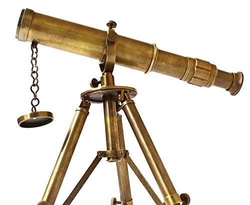 Vintage Table Decorative Antique Brass Telescope Tripod Maritime Ship Instrument Functional Clear Vision Instrument Nautical Marine Handmade Collectible Gifts Home Office #TOP4