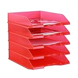  Support de dossier de magazines de fichiers Plateaux à 5 couches Organisateur de bac à documents de bureau Porte-fichiers de bureau Cadre de fichiers en plastique Support de stockage d\'informati