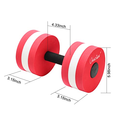 UNAOIWN Water Dumbbells Water Aerobics Set for Pool Fitness Exercise Swimming Gloves,Pull Buoy for Swimming