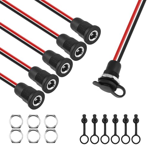 10A DC-099 Power Jack Cord Socket, 5.5x2.1MM Threaded Female Moun...