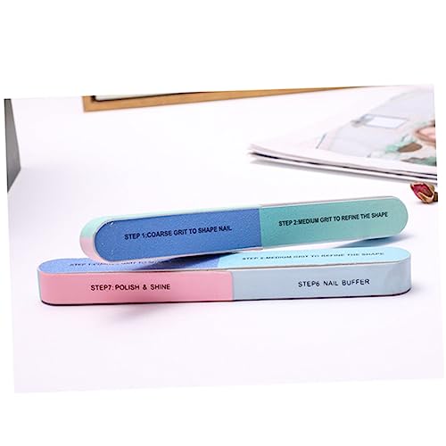 OSOLADY 12Pcs Nail File Blocks Sided Polishing Tools for Professional Use Washable Sanding Blocks for Fingernails and Toenails Grit Levels