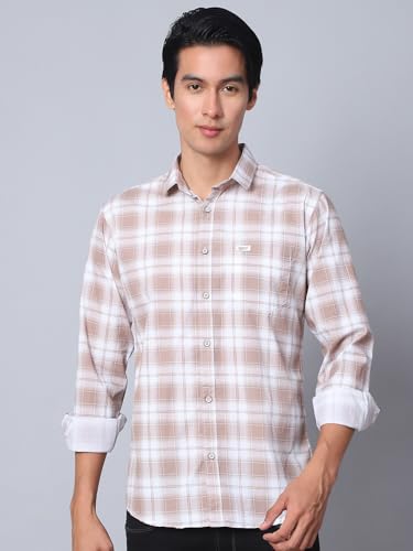 Image of Majestic Man Men Box Checkered Slim Fit Cotton Casual Shirt