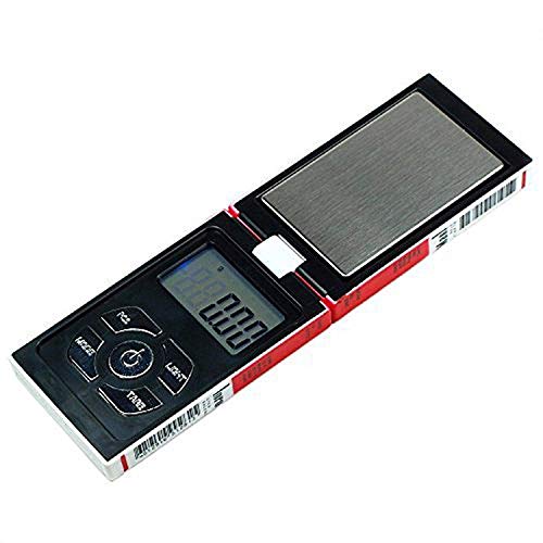 WedDecor Numérique Pesage Poche Échelle Écran LCD Portable Outil Précision Multifonctionnel 0.01g X 100g avec Back-Lit LCD Affichage pour Bijoux Céréales - Noir, 0.01g - 200g Cover