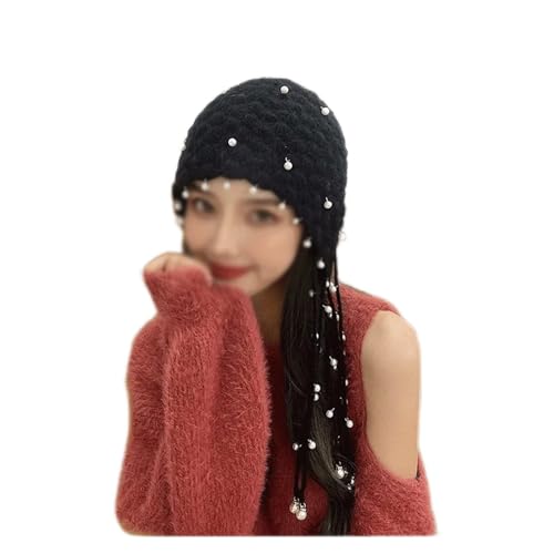 Bonnet tricoter filet rouge pour look bohème de festival