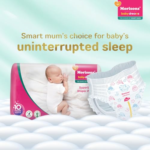 Image of Morisons* babydreams THE CHOICE OF SMART MUMS Morison babydream THE CHOICE OF SMART MUMS Super Soft Diaper Pant S 156 Count 78 Count Pack of 2