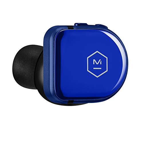 Image of MASTER & DYNAMIC MW08 True Wireless Earphones (Blue Ceramic /Polished Graphite Case)