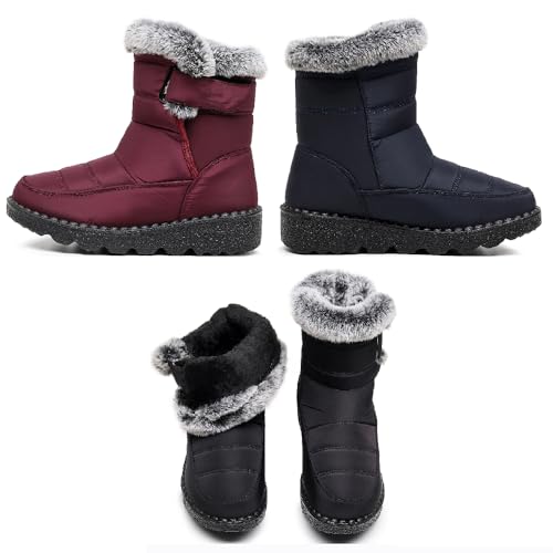 [JBWUBQ] ~u[c 傫TCY N fB[X t@[ ӂӂ 23.0[27.0cm Xm[V[Y ~ h h  n Vv Snow Boots ʋ ʊw nCJbg AEghA  (O[,23.5)
