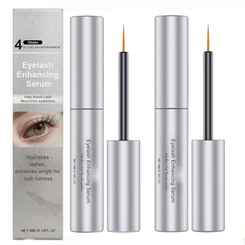 2PCS Lash Serums, 4ml, Serums Pestañas Crecimiento, Para Personas Piel Sensible Alrededor Ojos, Aplicar Suavemente Pincel Maquillaje Todas Mañanas Y Noches, Para Mantener Pestañas Limpias Y Sanas