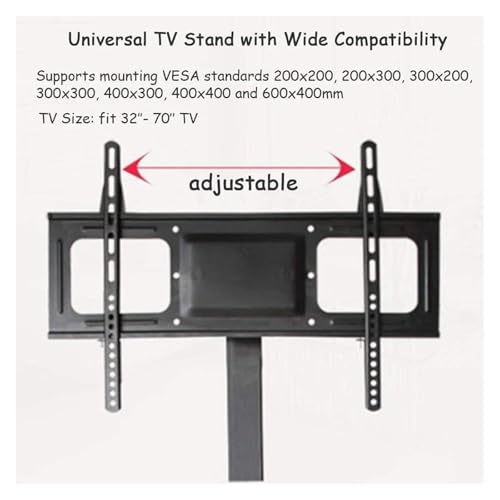Soporte móvil para TV con ruedas y ajuste de altura miniatura 4