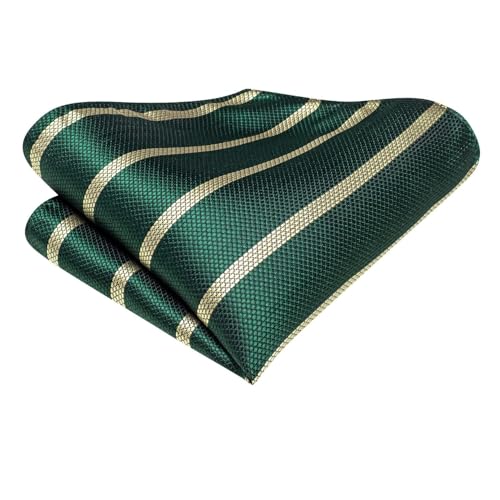 Image of Dubulle Silk Ties Set for Men Formal Paisley Striped Necktie Pocket Square Cufflinks 3PCS Sets Wedding Business Party