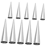 DECOMELODY 10 Stück Teiliges Croissant backform Edelstahl Antihaftbeschichtet Langlebig und Flexibel Praktisches Backzubehör für Zuhause Bäckerei und Konditorei Einfache Handhabung Konische