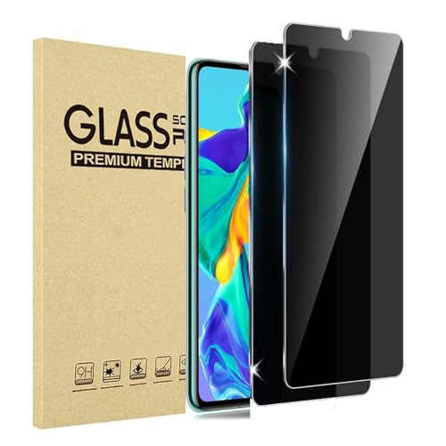 JMDZDL Schutzfolie für Huawei P30 Sichtschutz [2 Stück] Privatsphäre Schutzglasfolie für P30 Privacy Displayschutzfolie 9H Härte Anti-Spy Gehärtetes Glas Anti-Spähen Blickschutzfolie