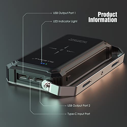 Tomshoo Led Camping Lantern Rechargeable 5500Lm, 20000Mah Portable Power Bank Wireless Charging Camping Light With 3 Color Temperatures 5 Light Modes For Power Outages, Emergency, Home, Hiking #TOP2