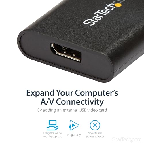 image for StarTech.com USB 3.0 to DisplayPort Adapter, USB DP Monitor Converter 