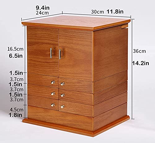 Kingx Jewellery Organizer Desktop Cabinet Shape 5 Layers Mirrored Jewelry Storage Expandable Armoire Rings Watch Organizer Necklace Earring Storage Kingxes For Women Large #TOP6