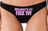 Knaughty Knickers Masters Little Fuck Toy Piece of Ass Black Thong Underwear