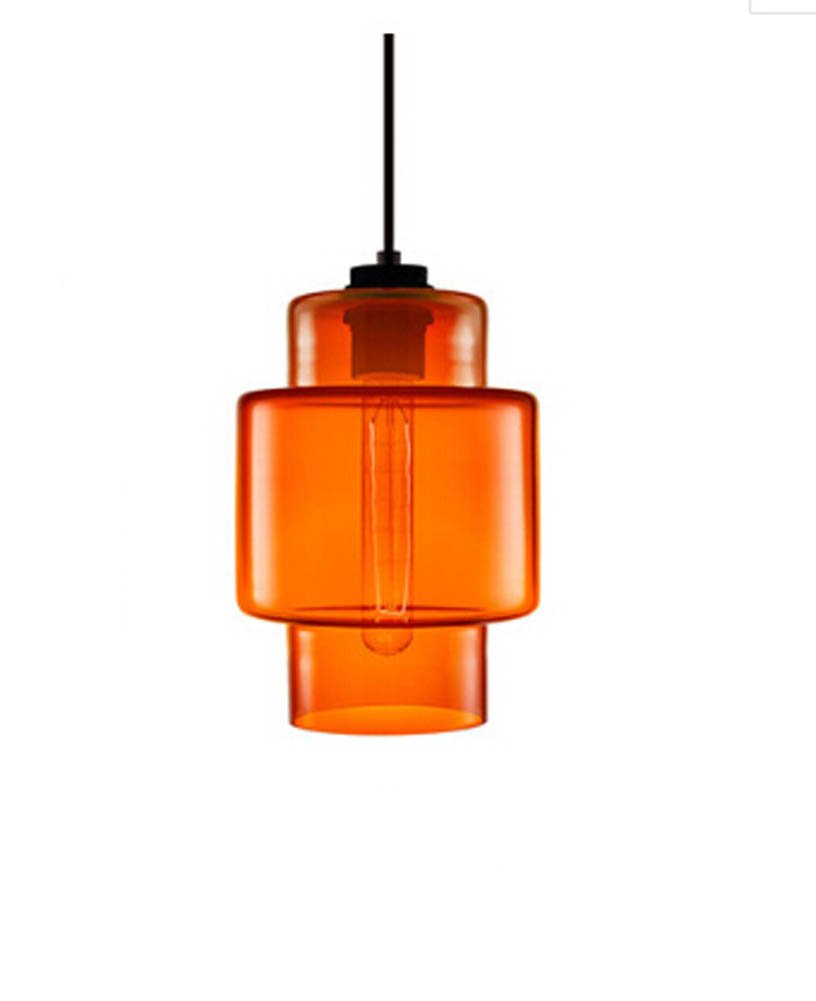 Orange DIY Antique Crystal Clear Glass Cover Pendant Ceiling Lamp Lighting Edison Bulb