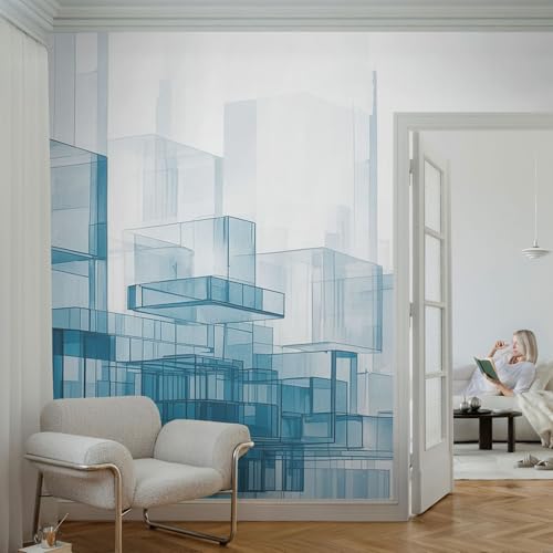 Murales decorativos para pasillo con cubos transparentes 4