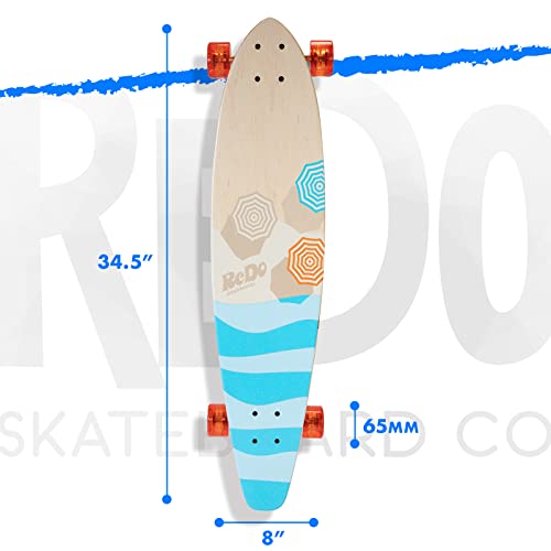 Redo Skateboard 34.5" X 8" Longboard San Diego Umbrellas Complete Skateboard For Boys Girls Kids Teens #TOP1