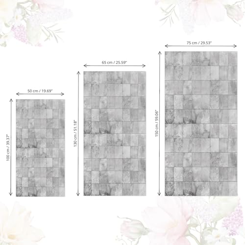 Vinilo para muebles de azulejos grises 75x150 cm mate autoadhesivo para renovar frentes de cocina 5