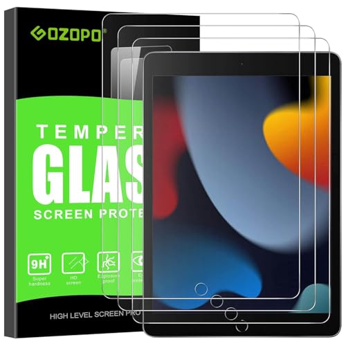GOZOPO Schutzfolie für iPad 9. / 8. / 7. Gen (iPad 10.2", 2021/2020/2019)